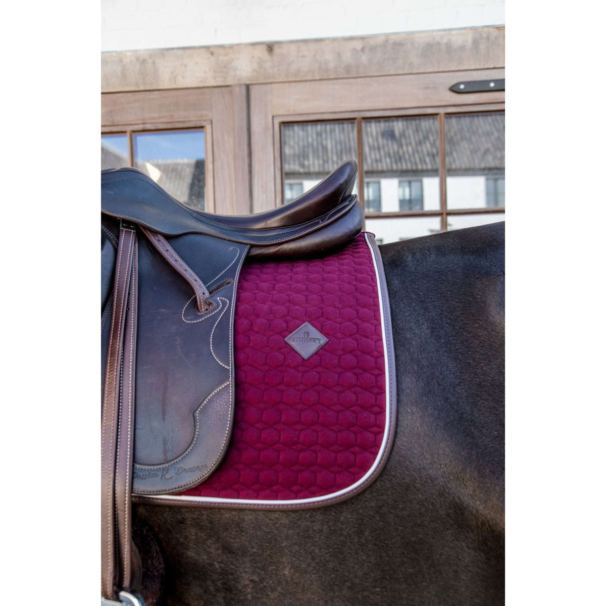 Kentucky Dressage Saddle Pad Classic Leather Bordeaux