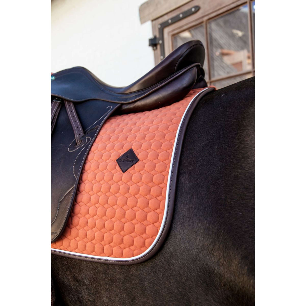 Kentucky Dressage Saddle Pad Classic Leather Orange