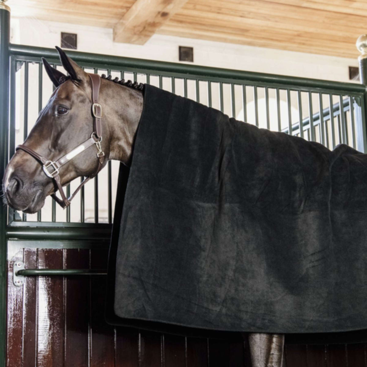 Kentucky Fleece Rug Heavy Square Black