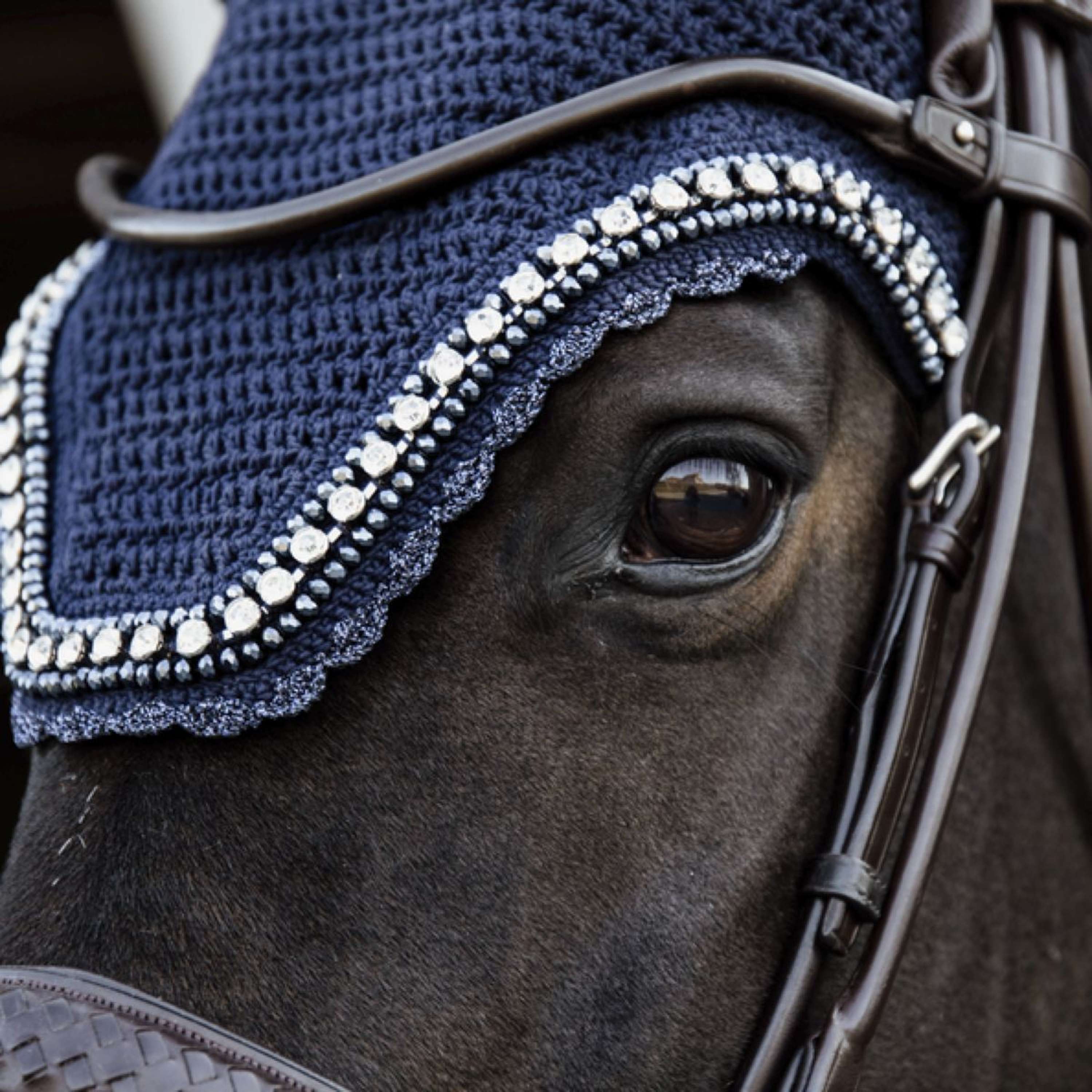Kentucky Ear Cover Wellington Big Stone & Pearl Dark Navy