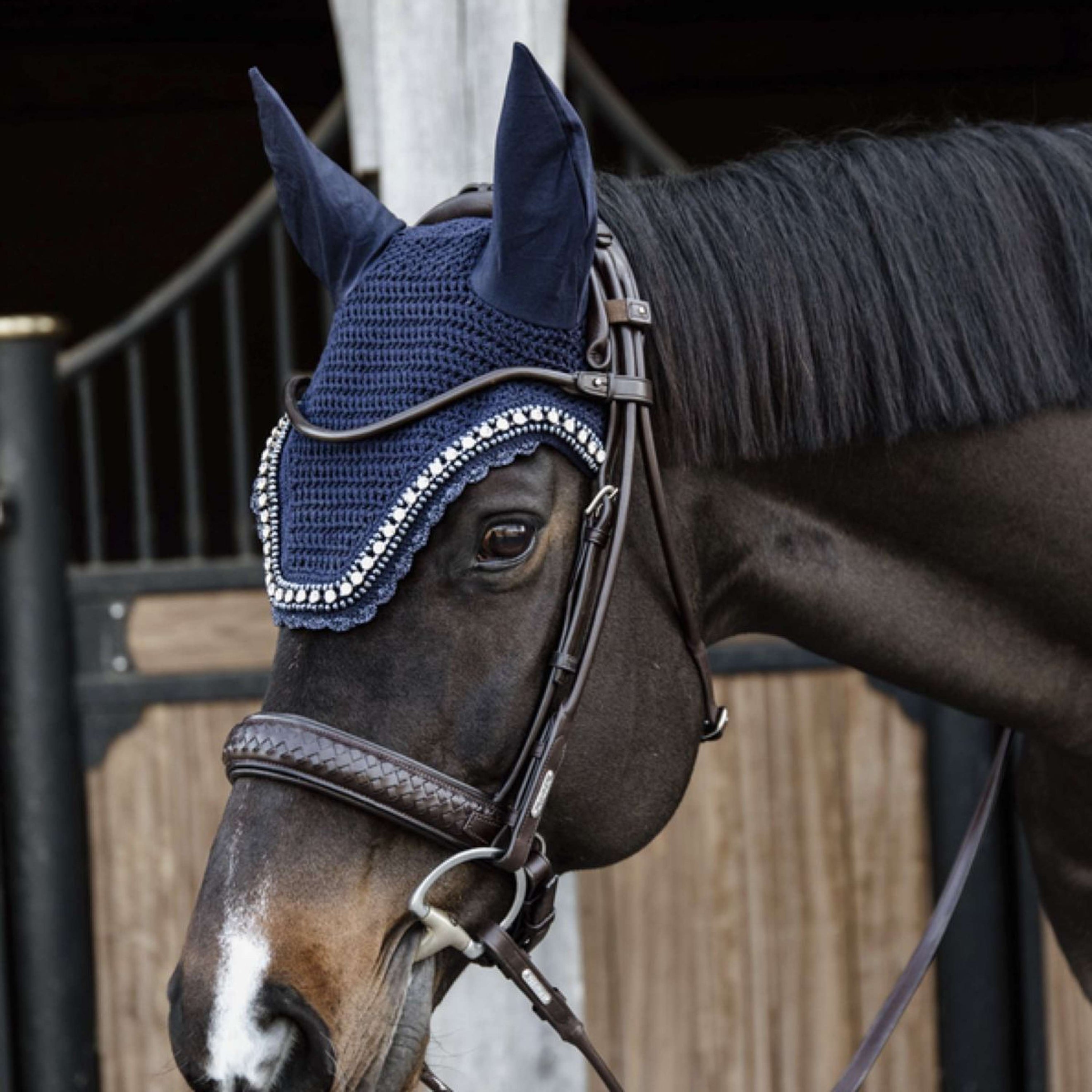 Kentucky Ear Cover Wellington Big Stone & Pearl Dark Navy