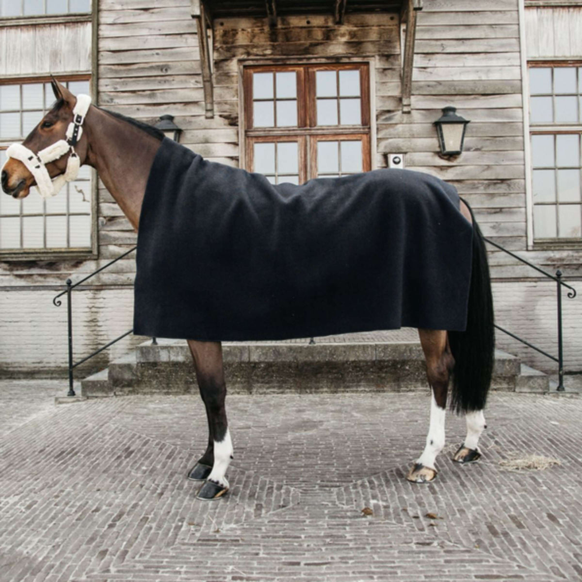 Kentucky Fleece Rug Heavy Square Black