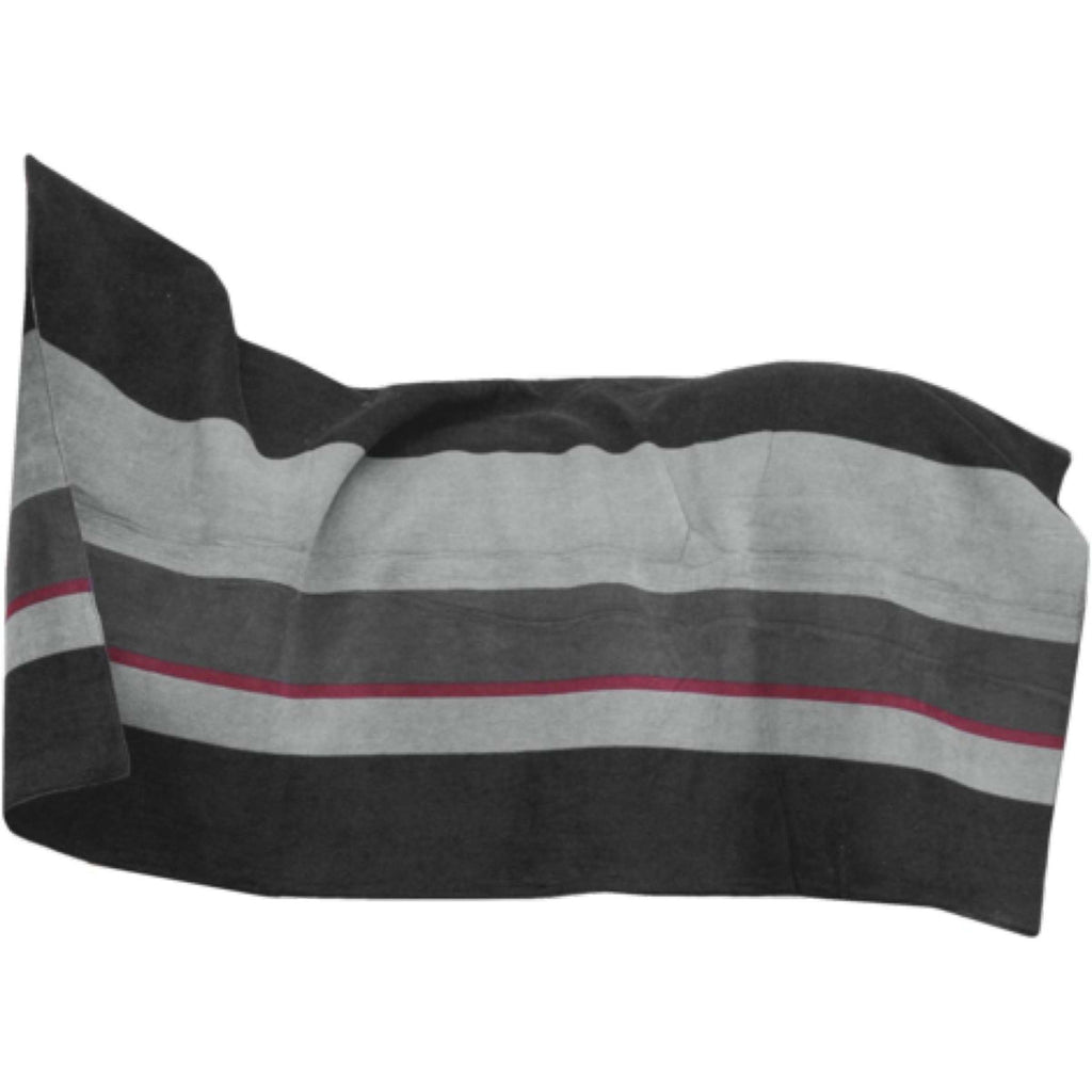 Kentucky Fleece Rug Heavy Square Stripes Black/Grey