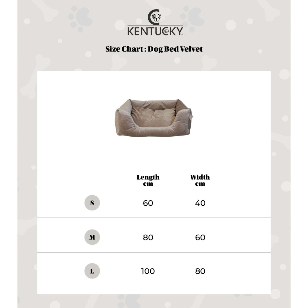 Kentucky Dog Bed Velvet Beige