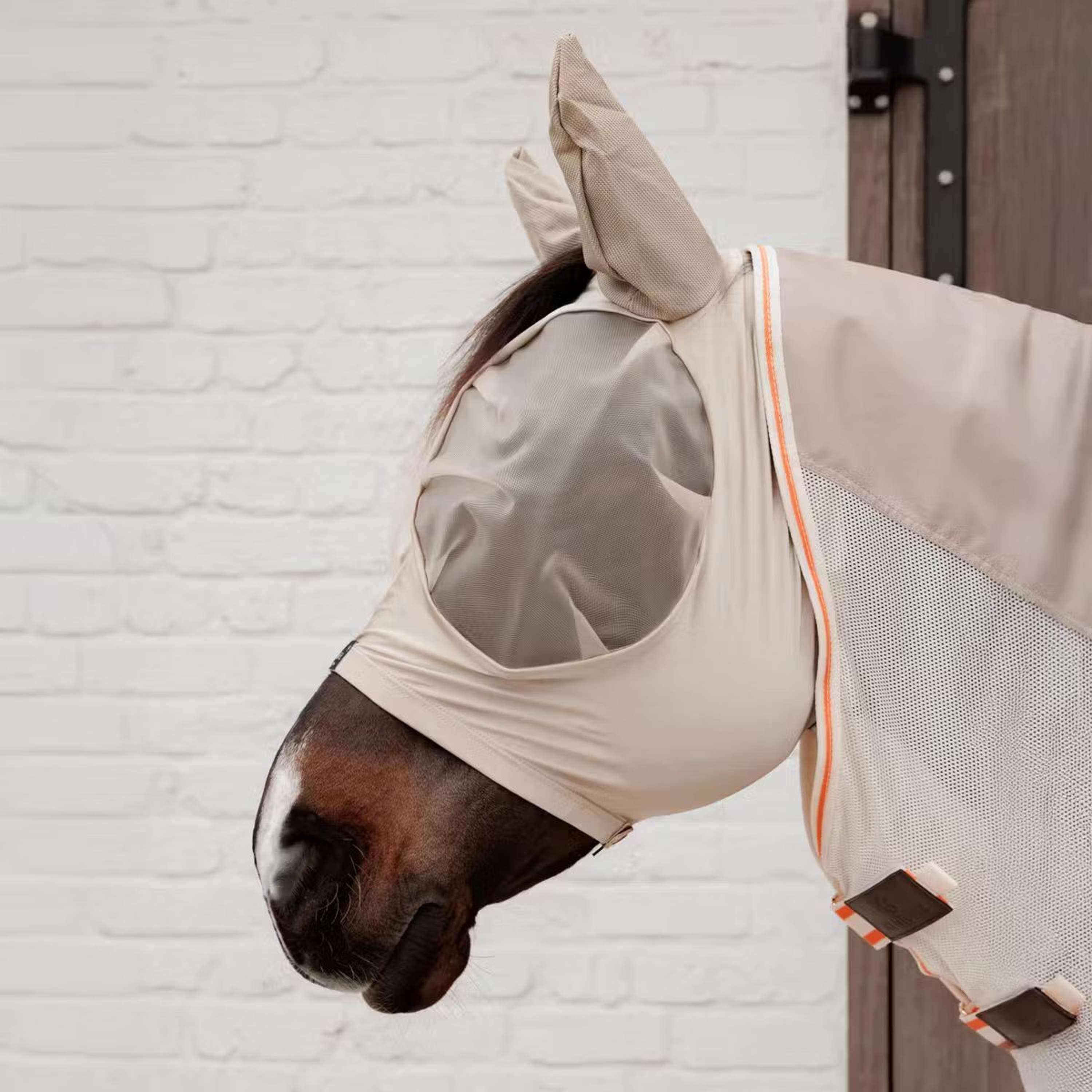 Kentucky Horsewear Fly Mask Slim Fit Beige