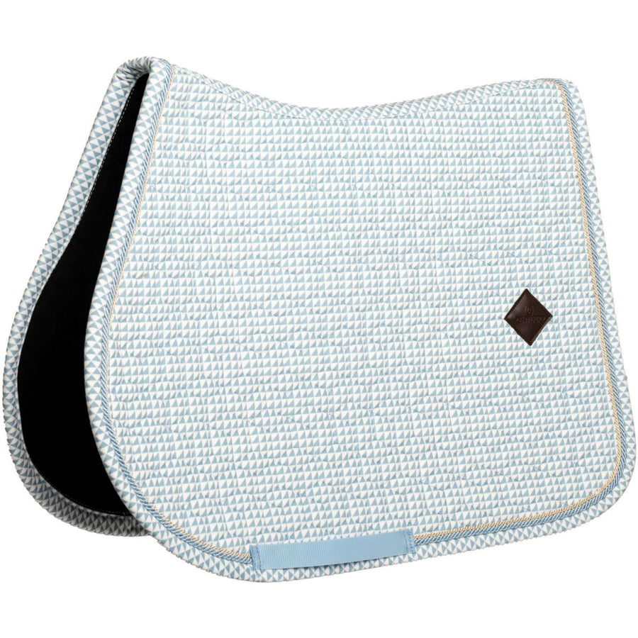 Kentucky Saddlepad Velvet Flags Jumping Lightblue