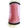 Kentucky Horsewear Leg Protectors Sheepskin Glitter Unicorn Old Rose