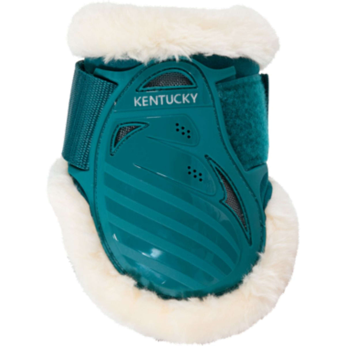 Kentucky Fetlock Boots Young Horse Vegan Sheepskin Emerald