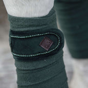 Kentucky Bandages Polar Fleece Velvet Pearls Pine Green