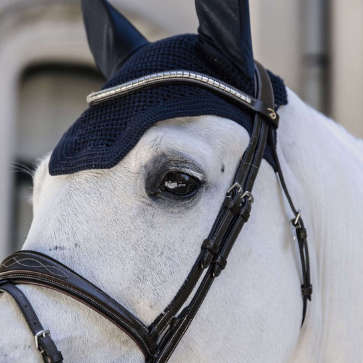 Kentucky Ear Bonnet Wellington Dark Navy