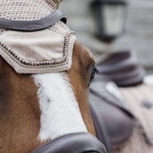 Kentucky Ear Cover Wellington Velvet Pearls Beige