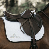 Kentucky Saddlepad Jumping Fishbone Leather White