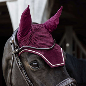 Kentucky Ear Net Wellington Velvet Bordeaux