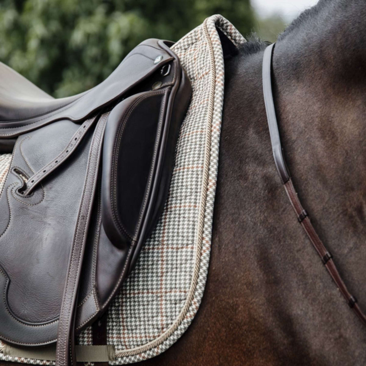 Kentucky Saddlepad Pied-de-Poule Dressage Beige