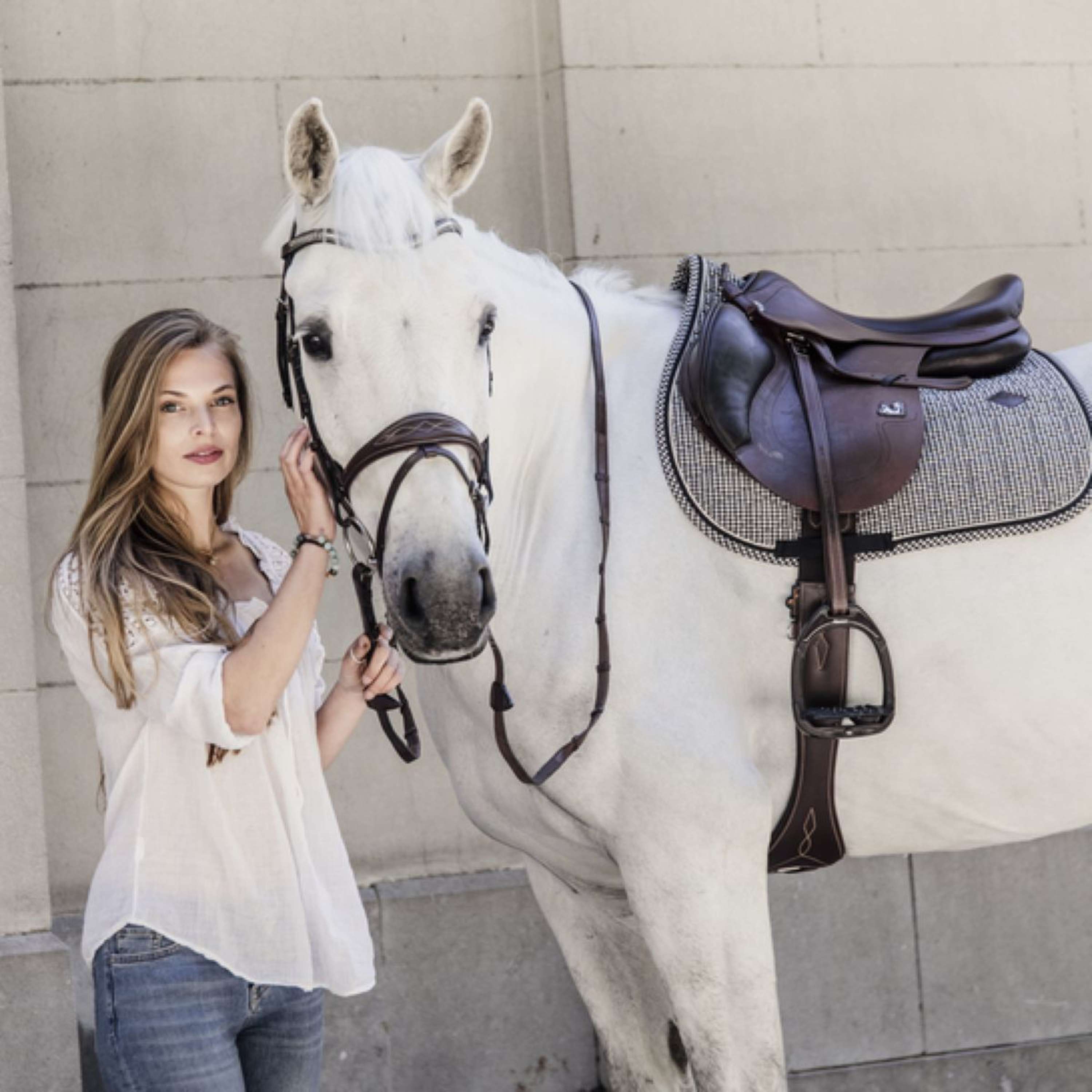 Kentucky Saddlepad Pied-de-Poule Jumping Black
