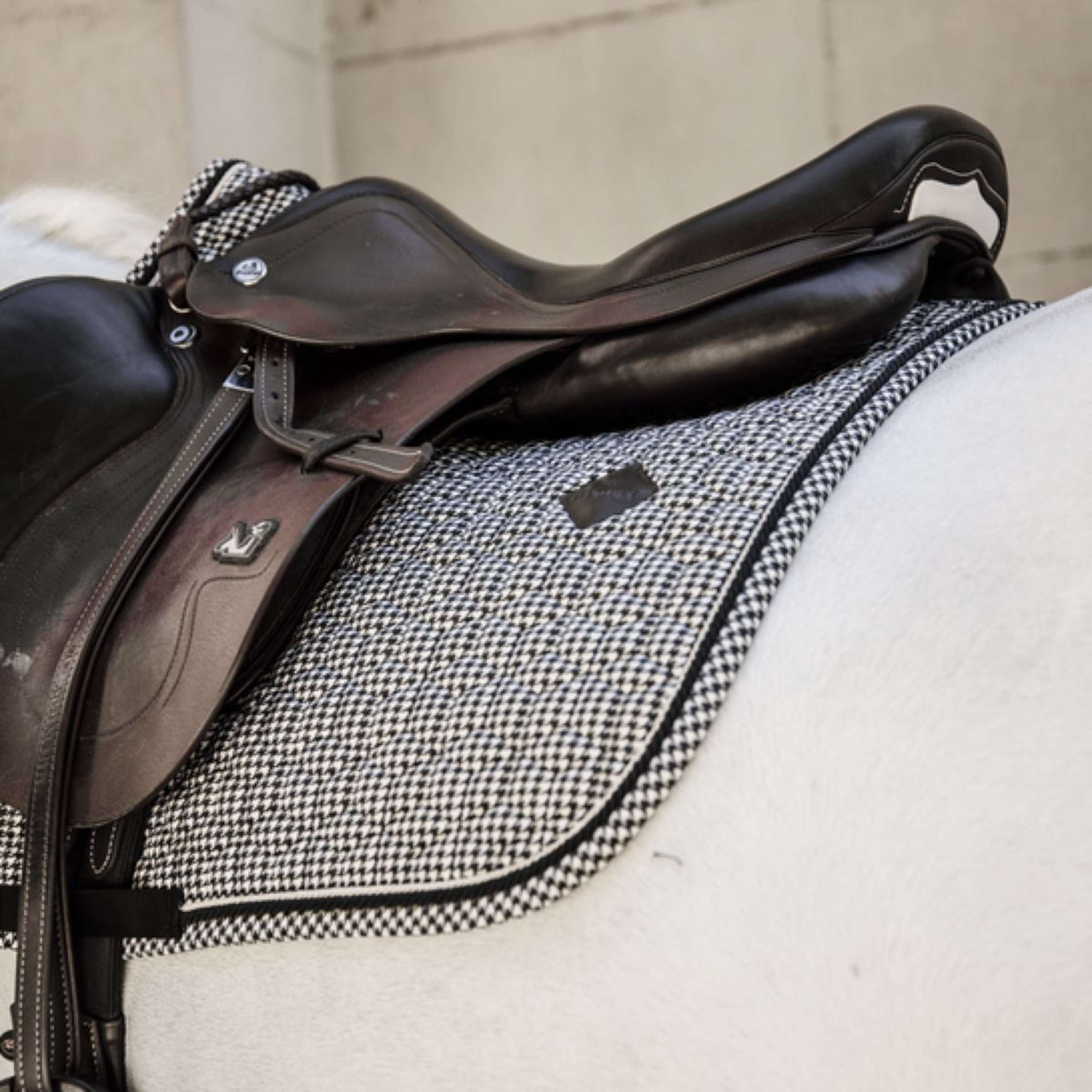 Kentucky Saddlepad Pied-de-Poule Jumping Black