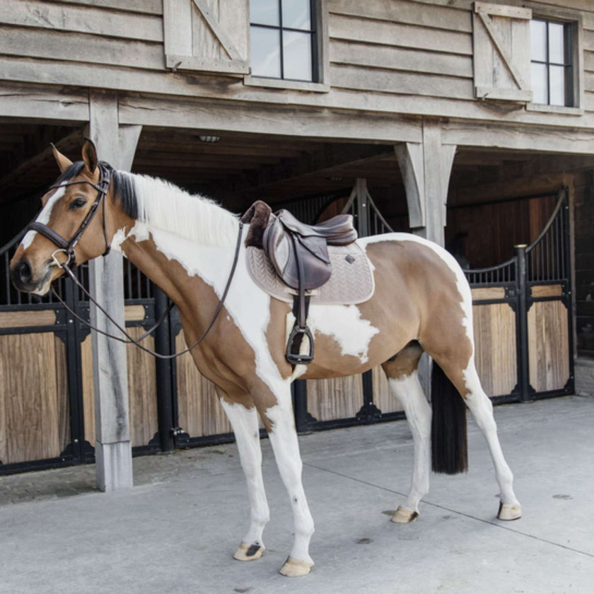 Kentucky Saddlepad Skin Friendly Velvet Jumping Beige