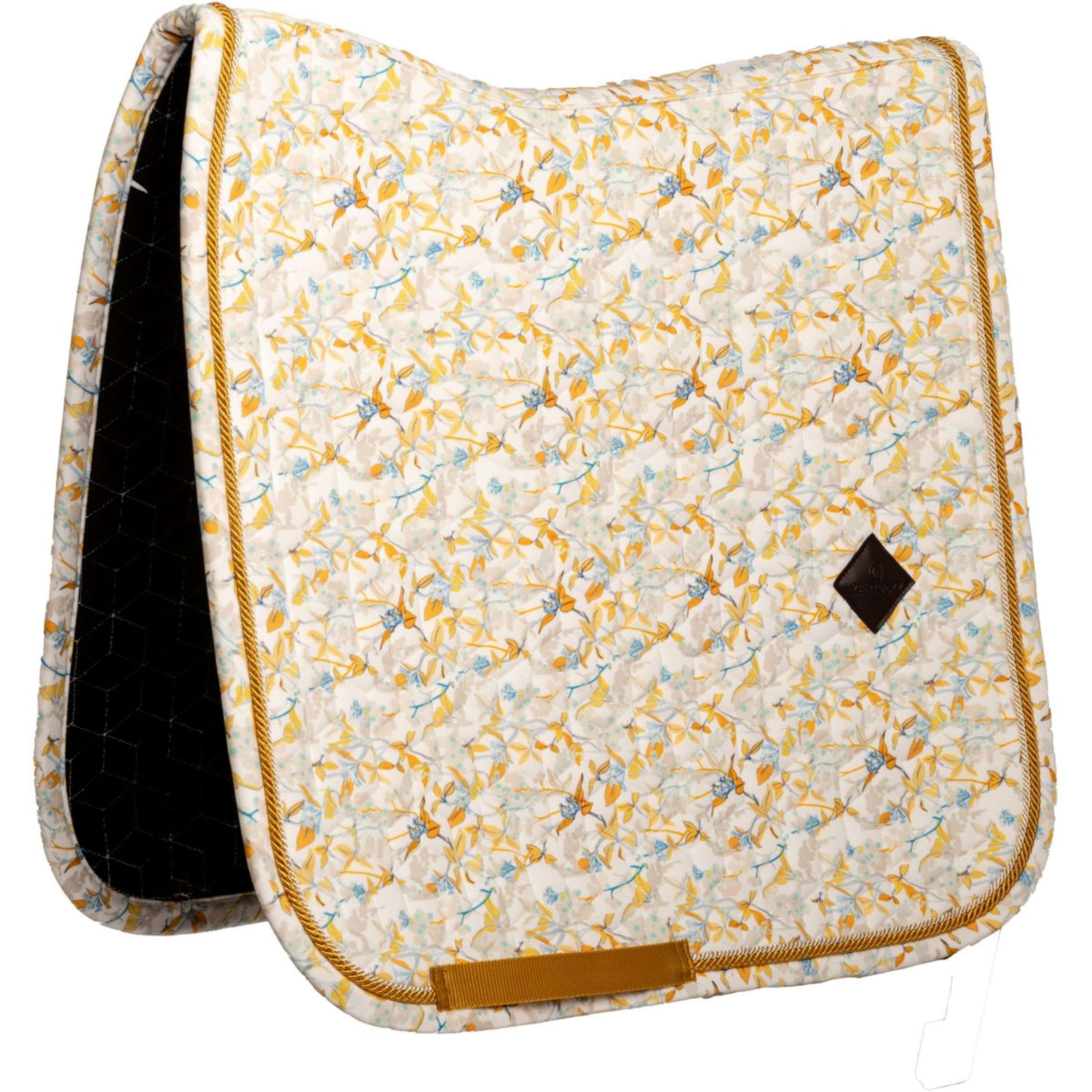 Kentucky Saddlepad Velvet Spring Leaves Whispers Dressage Brown/White