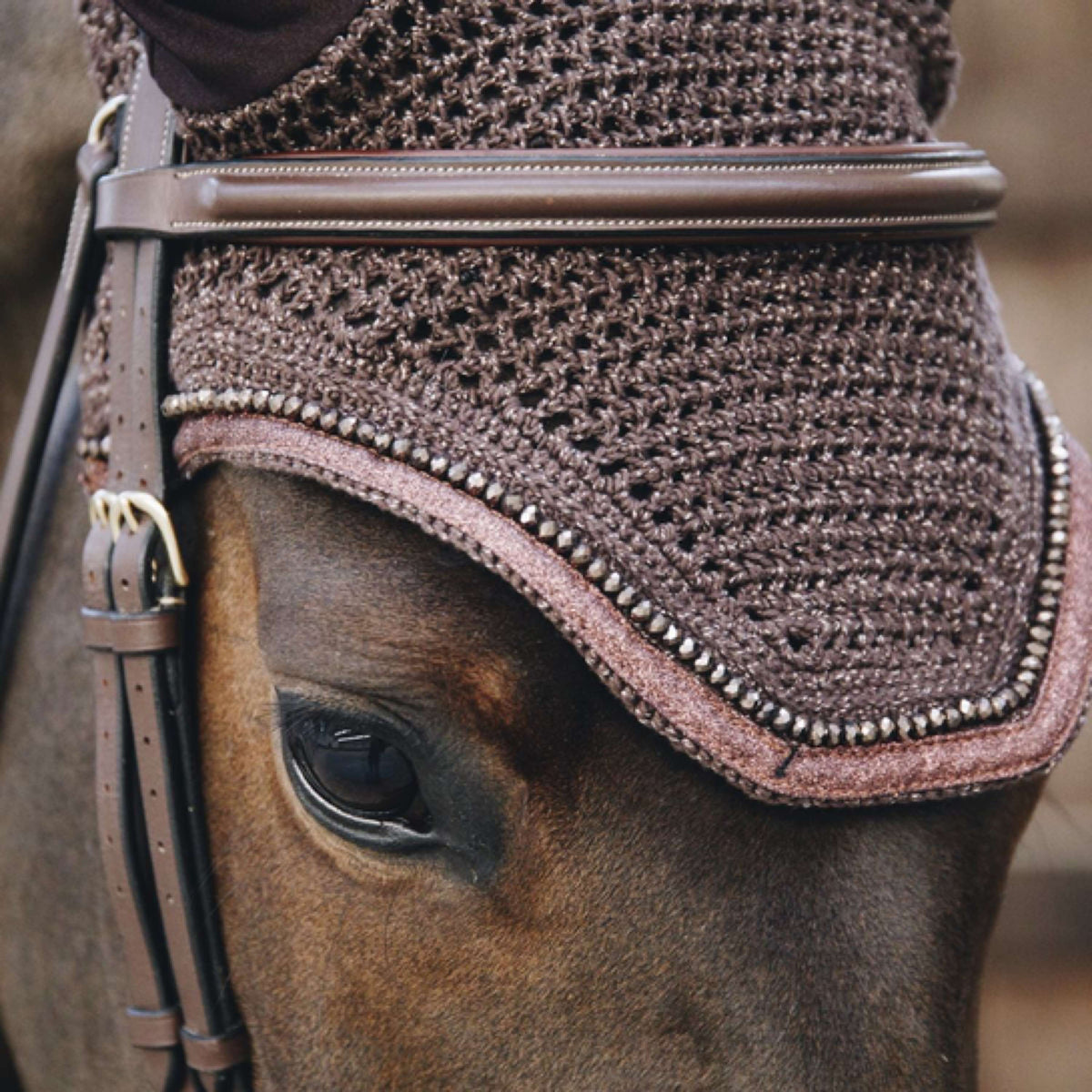 Kentucky Ear Cover Wellington Glitter Brown