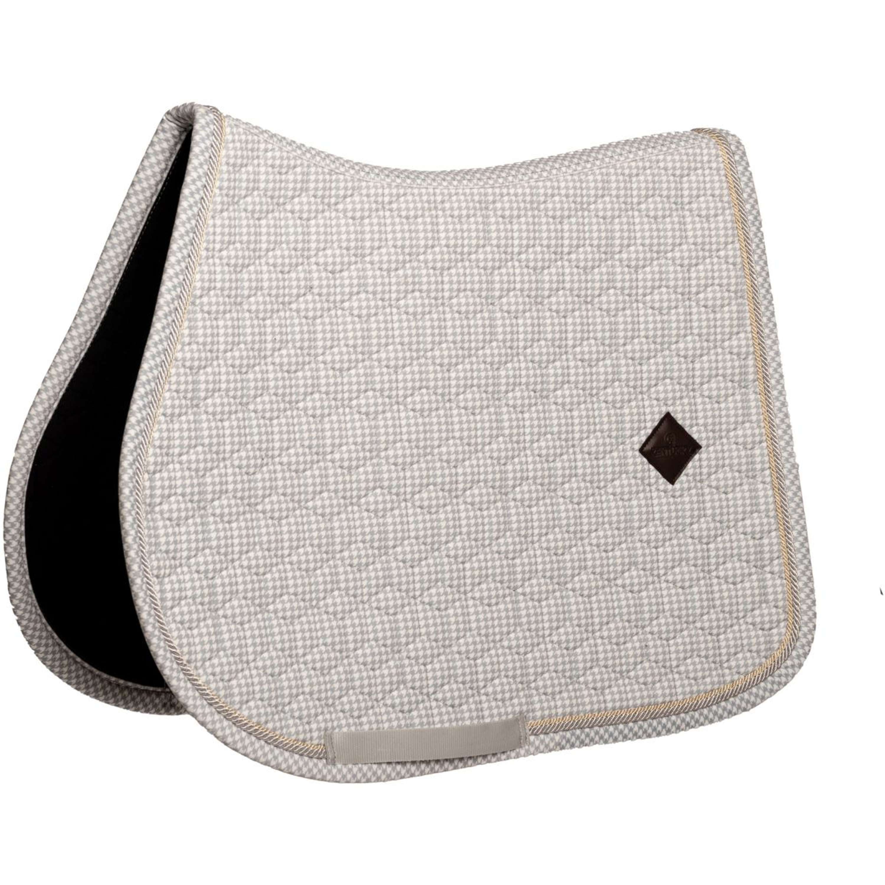 Kentucky Saddlepad Velvet Pied de Poule Jumping Grey/White