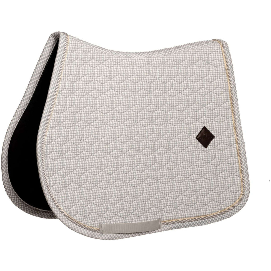 Kentucky Saddlepad Velvet Pied de Poule Jumping Grey/White