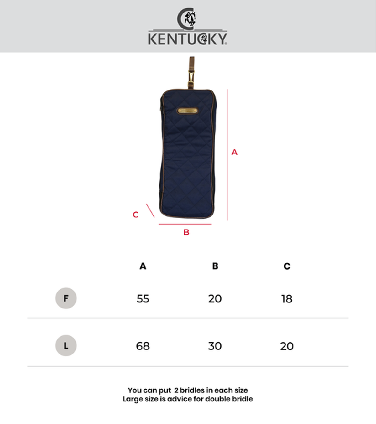 Kentucky Briddle Bag Black