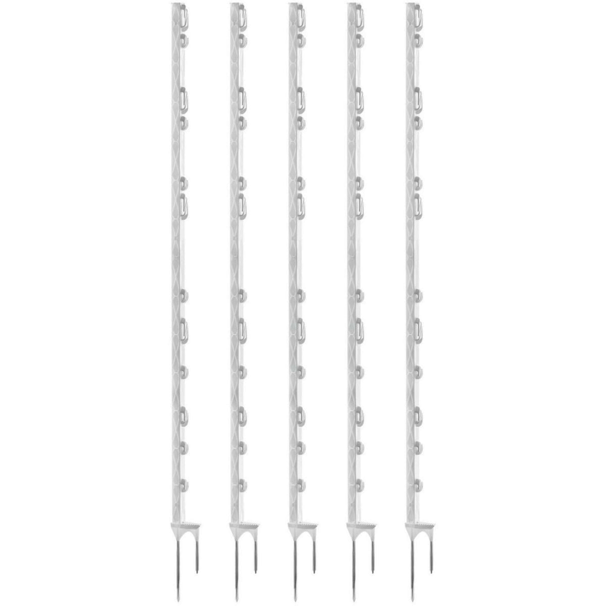 Ako Plastic Post Titan Double Prong 5 Pieces White