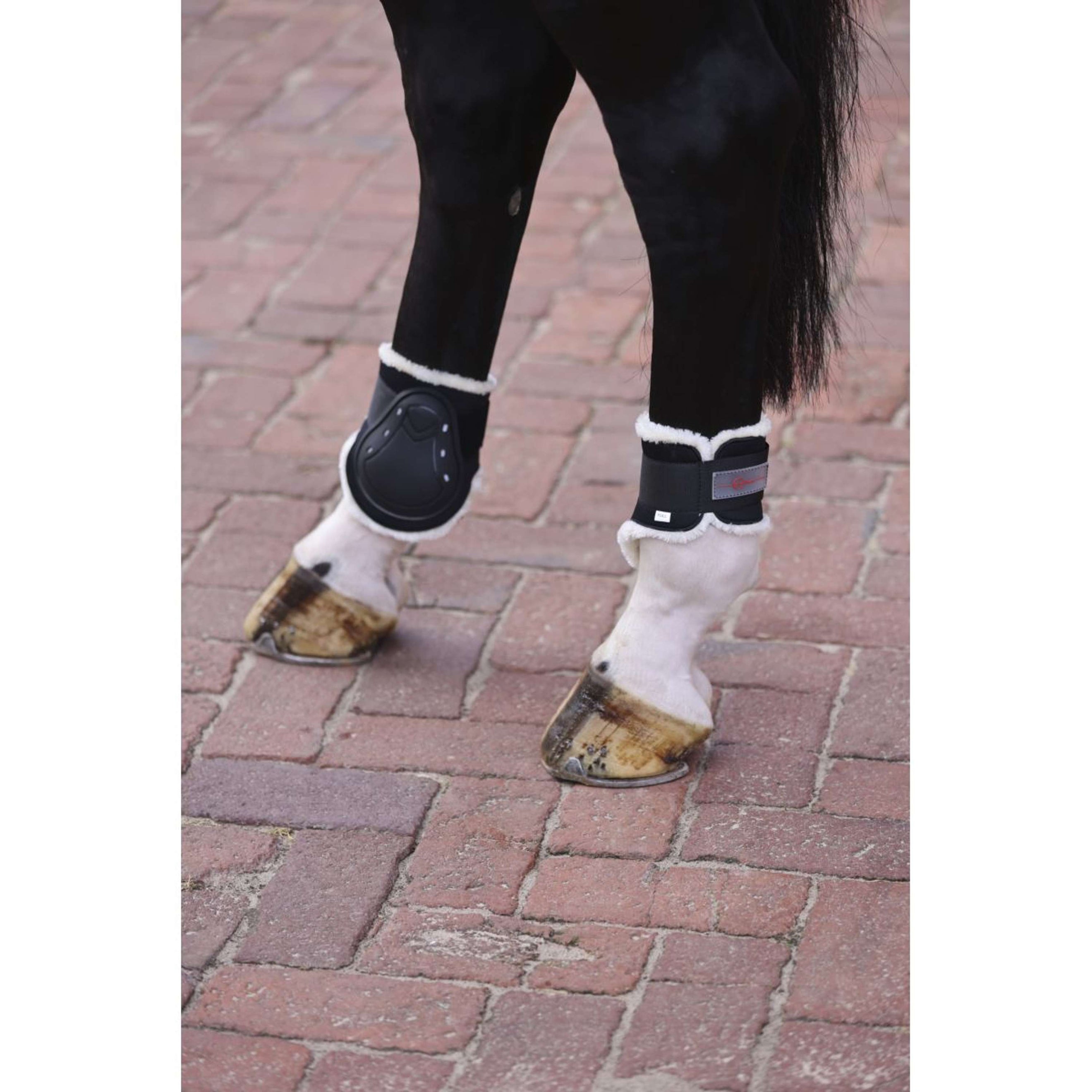 Covalliero Fetlock Boots TecAir Synthetic fur Black