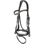 Kieffer Snaffle Bridle Amy Ultrasoft Swedish with Buckle and Flash Strap Black