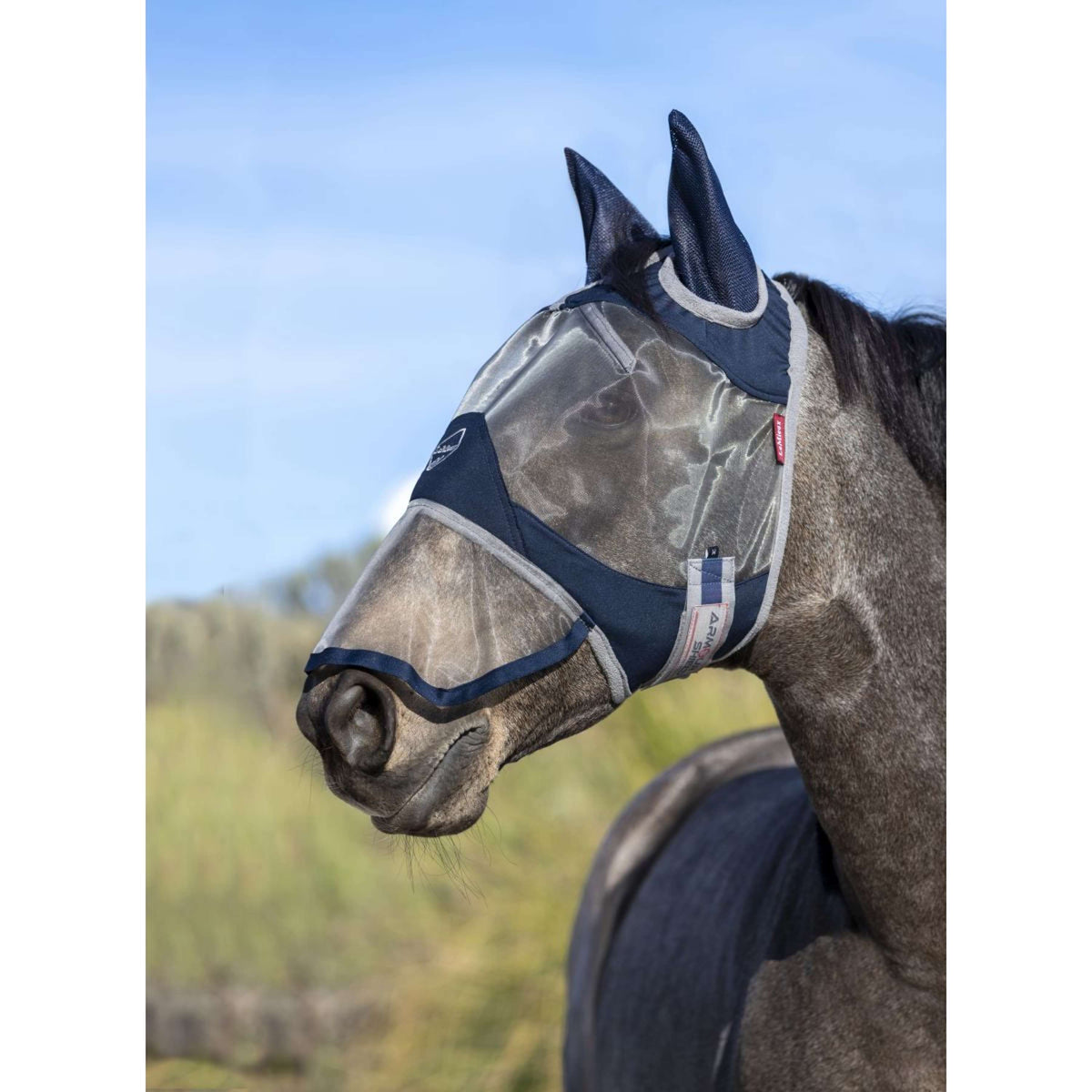 LeMieux Fly Mask Amour Shield Pro with Ears & Nose Navy