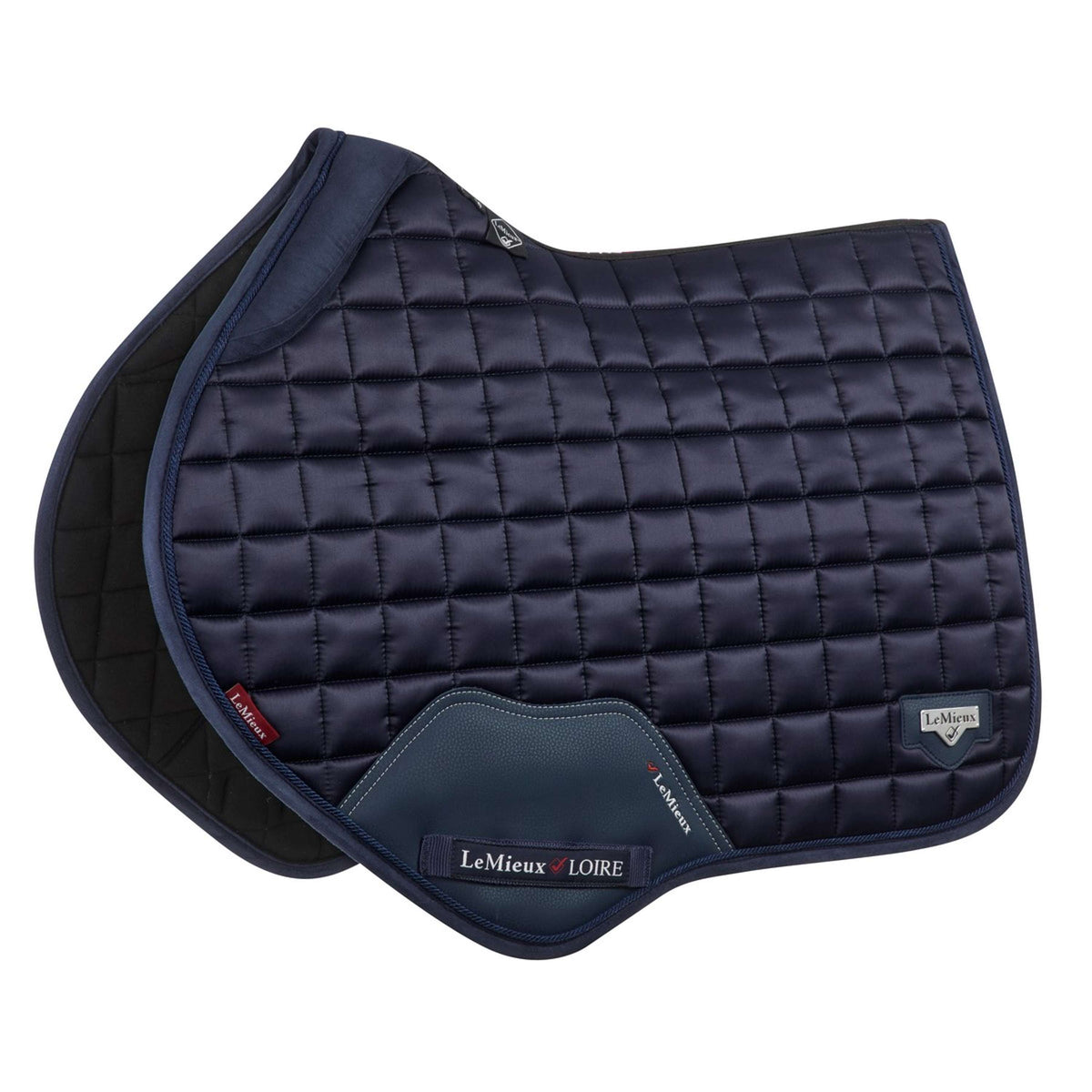 LeMieux Saddlepad Memory Classic Satin Square CC Navy