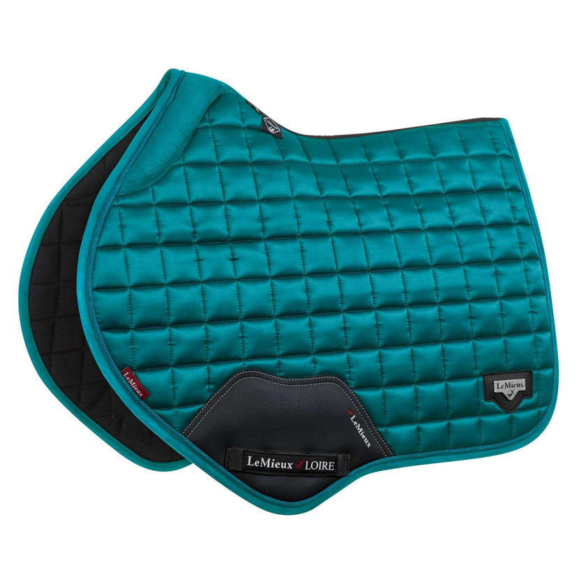 LeMieux Saddlepad Memory Classic Satin Square CC Peacock Green