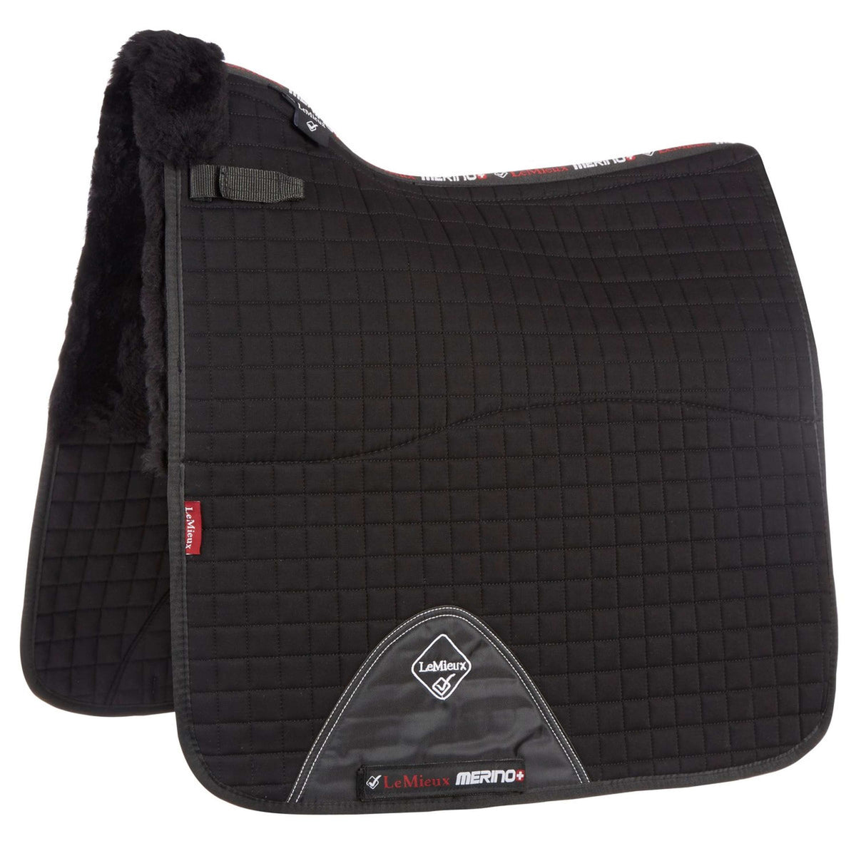 LeMieux Half Pad ProLambskin Dressage Square Black/Black