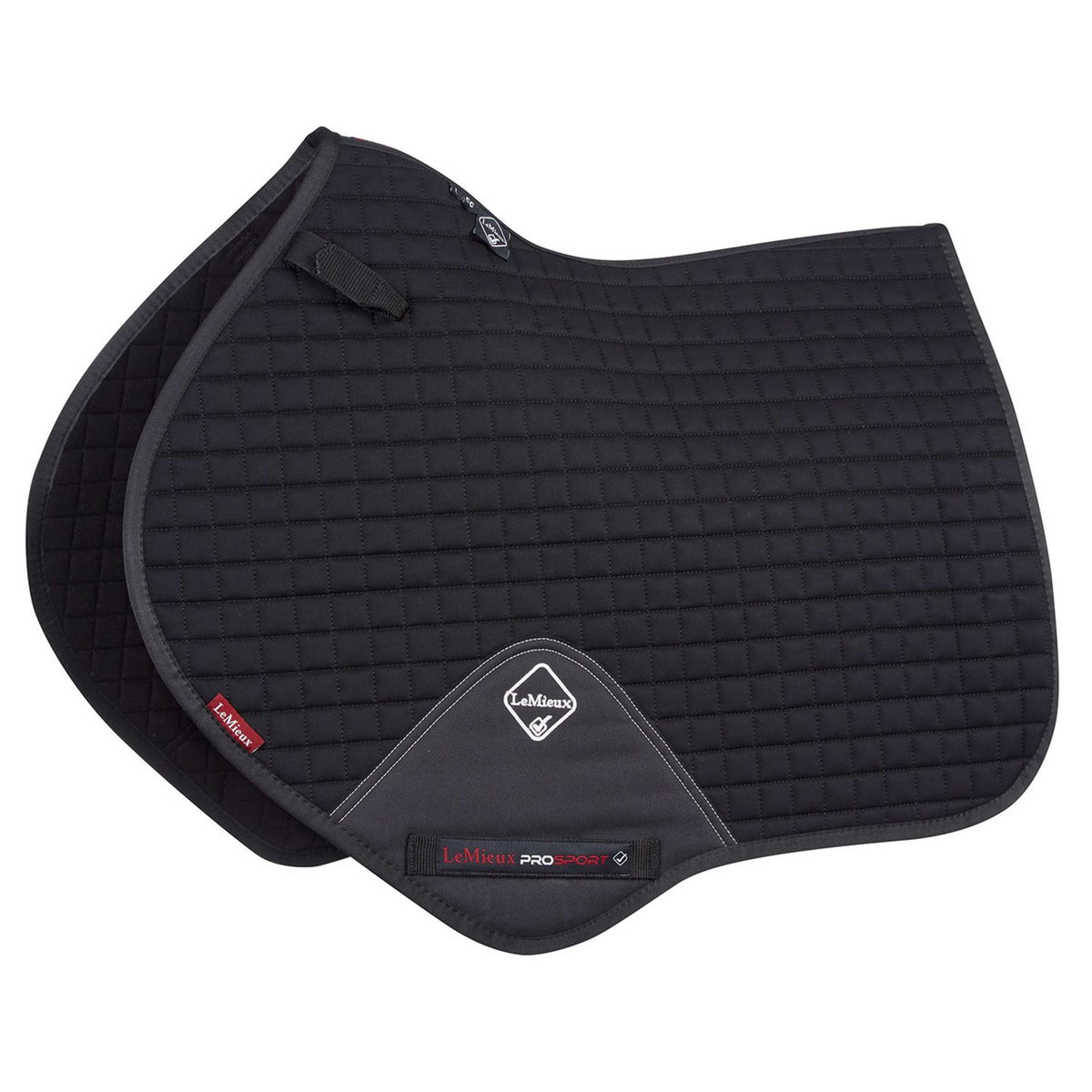 LeMieux Saddlepad Prosport Plain Squares CC Black