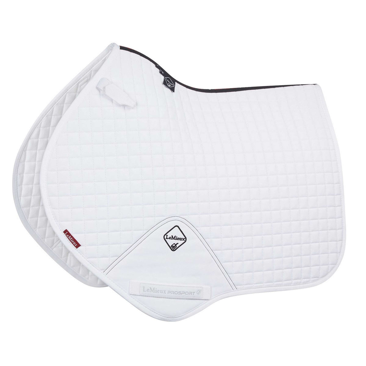 LeMieux Saddlepad Prosport Plain Squares CC White