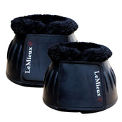 LeMieux Bell Boots Rubber Bell Fleece Black