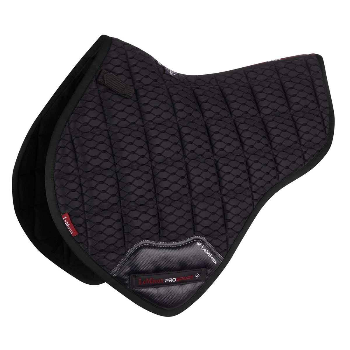 LeMieux Saddlepad Carbon Mesh Air Half Square CC Black