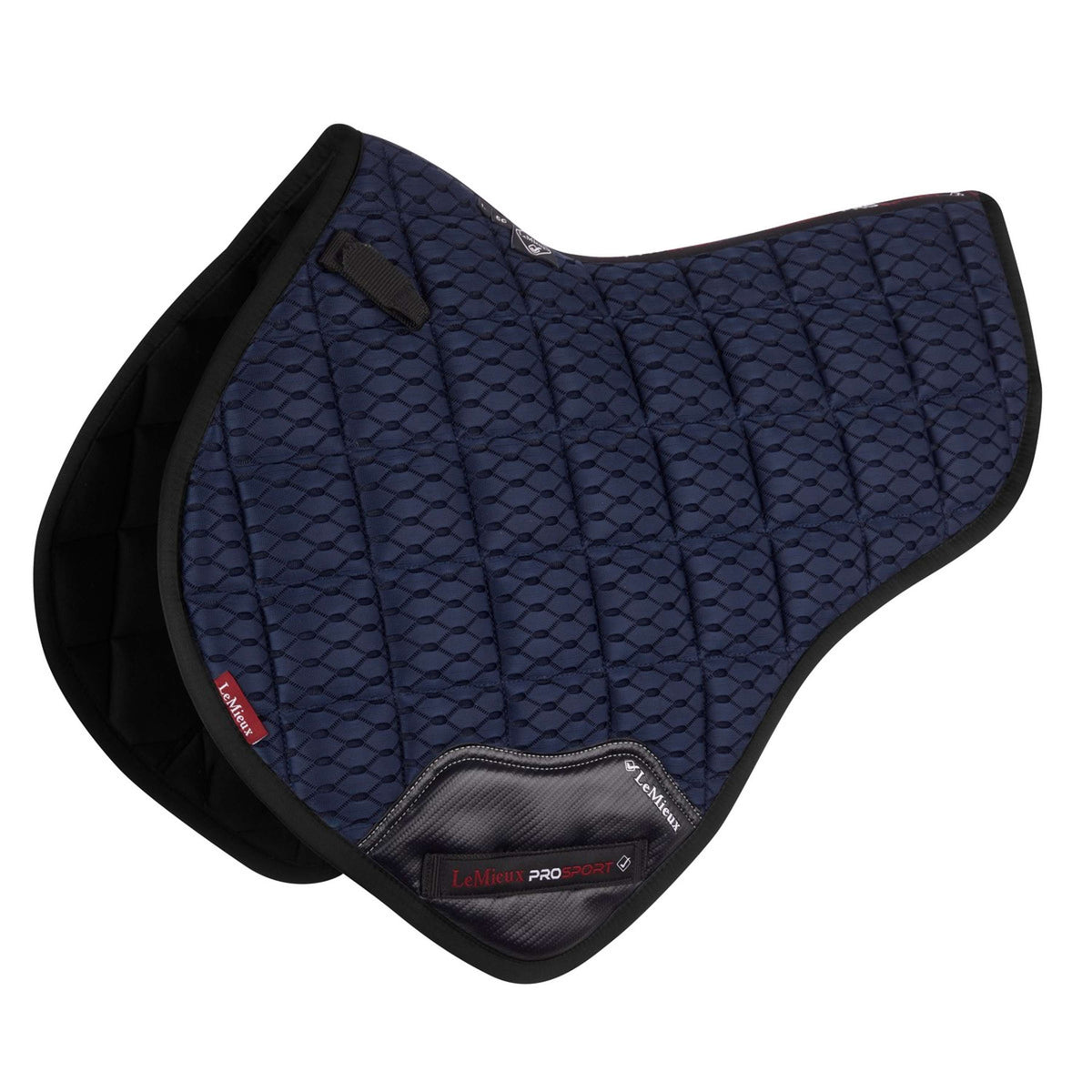 LeMieux Saddlepad Carbon Mesh Air Half Square CC Navy