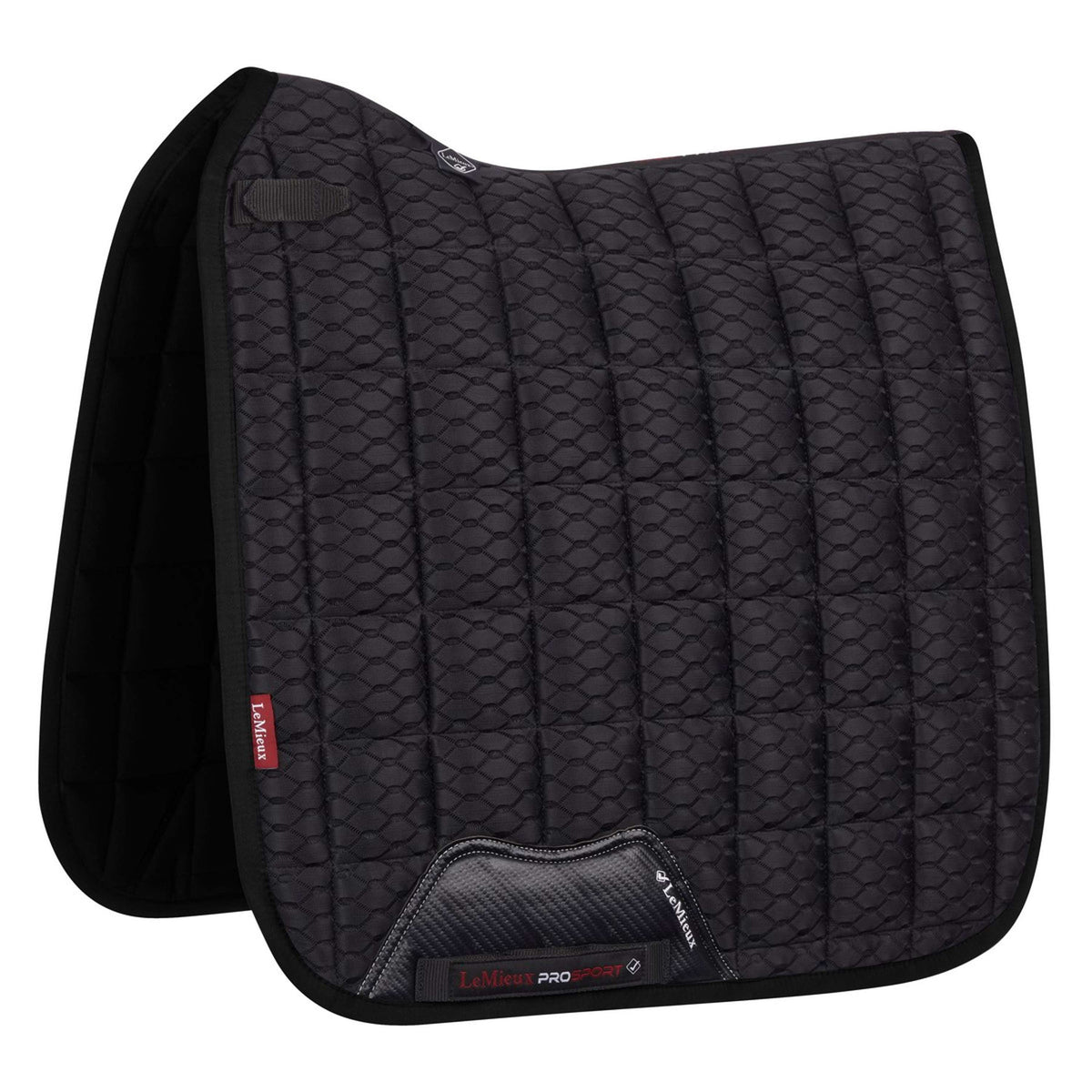 LeMieux Saddlepad Carbon Mesh Air Square Dressage Black