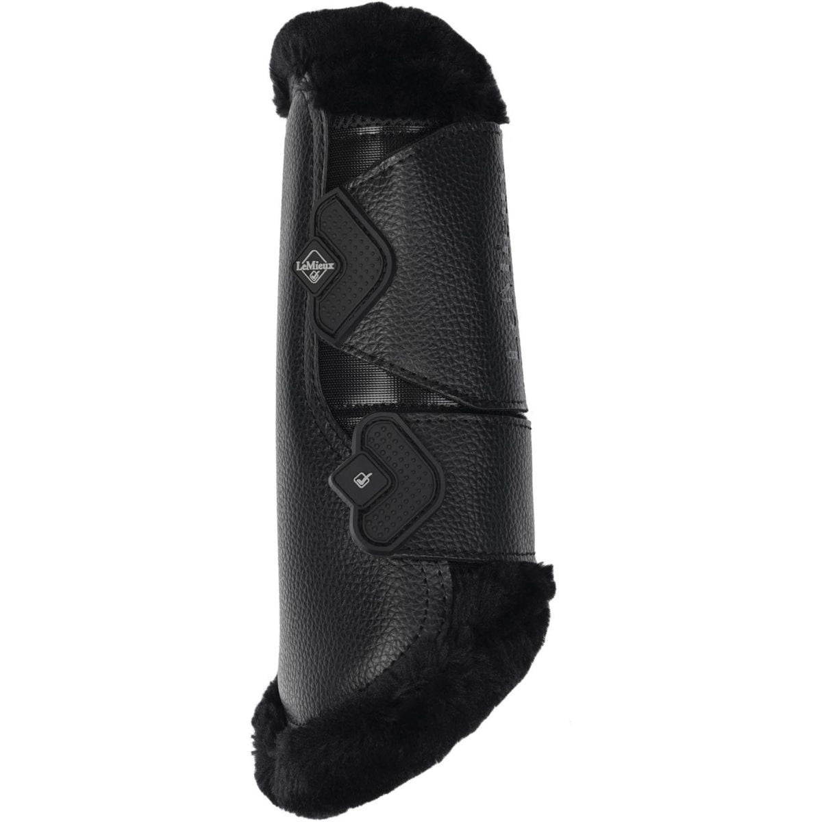 LeMieux Brushing Boots Fleece Edge Mesh Black