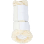 LeMieux Brushing Boots Fleece Edge Mesh White/Natural