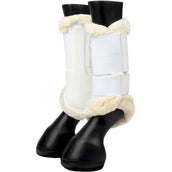 LeMieux Brushing Boots Fleece Edge Mesh White/Natural