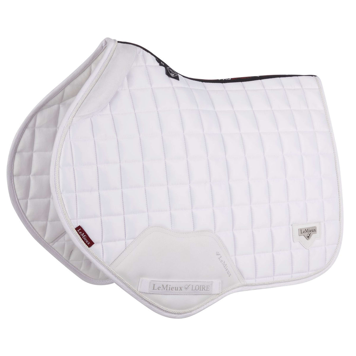 LeMieux Saddlepad Memory Classic Satin Square CC White