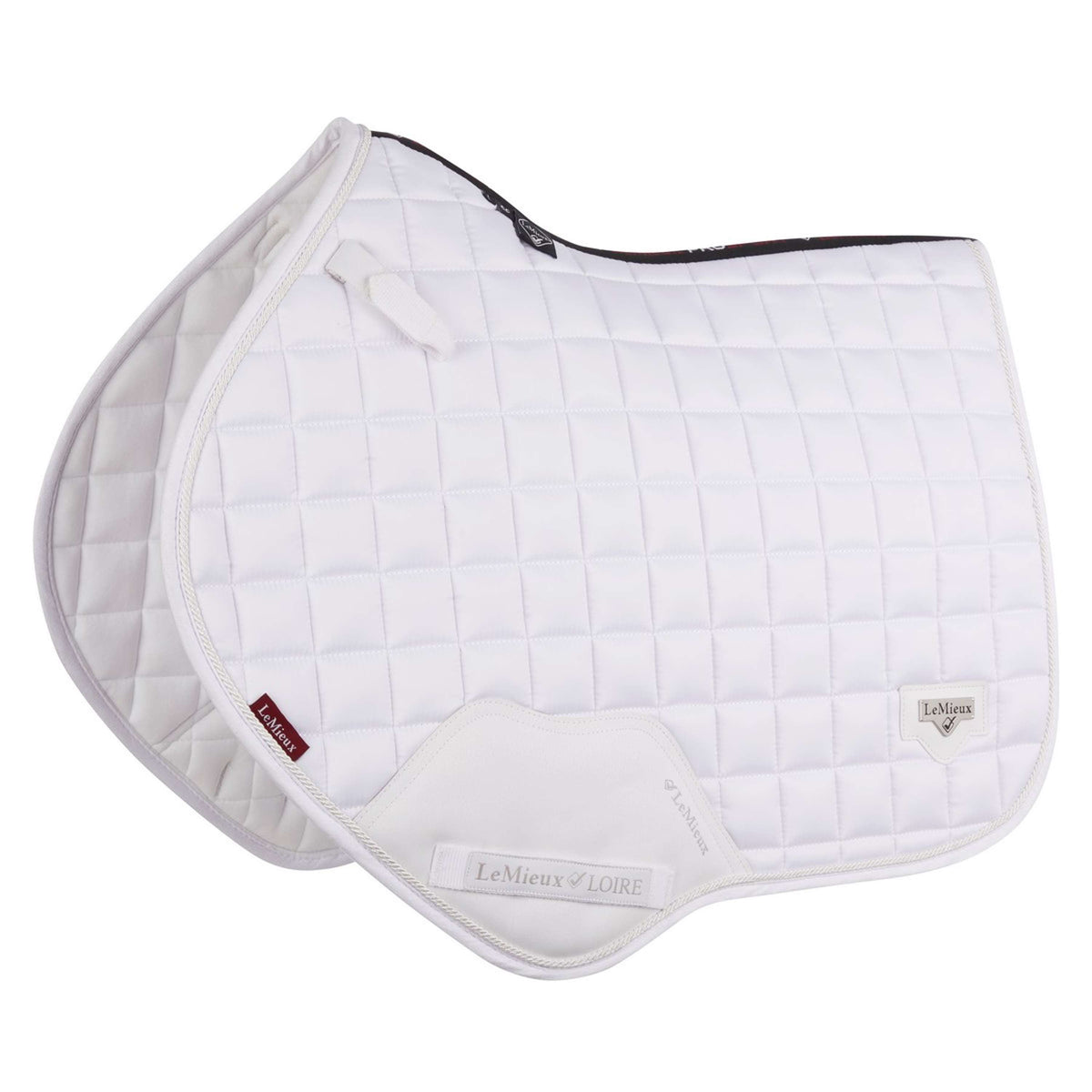 LeMieux Saddlepad Loire Classic Satin Square CC White