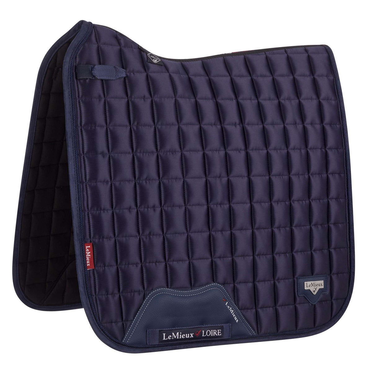 LeMieux Saddlepad Loire Classic Satin Square Dressage Navy