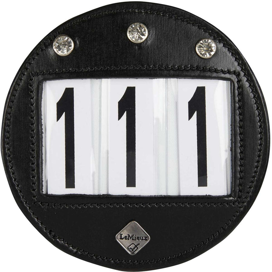 LeMieux Start Numbers Diamante Round Black