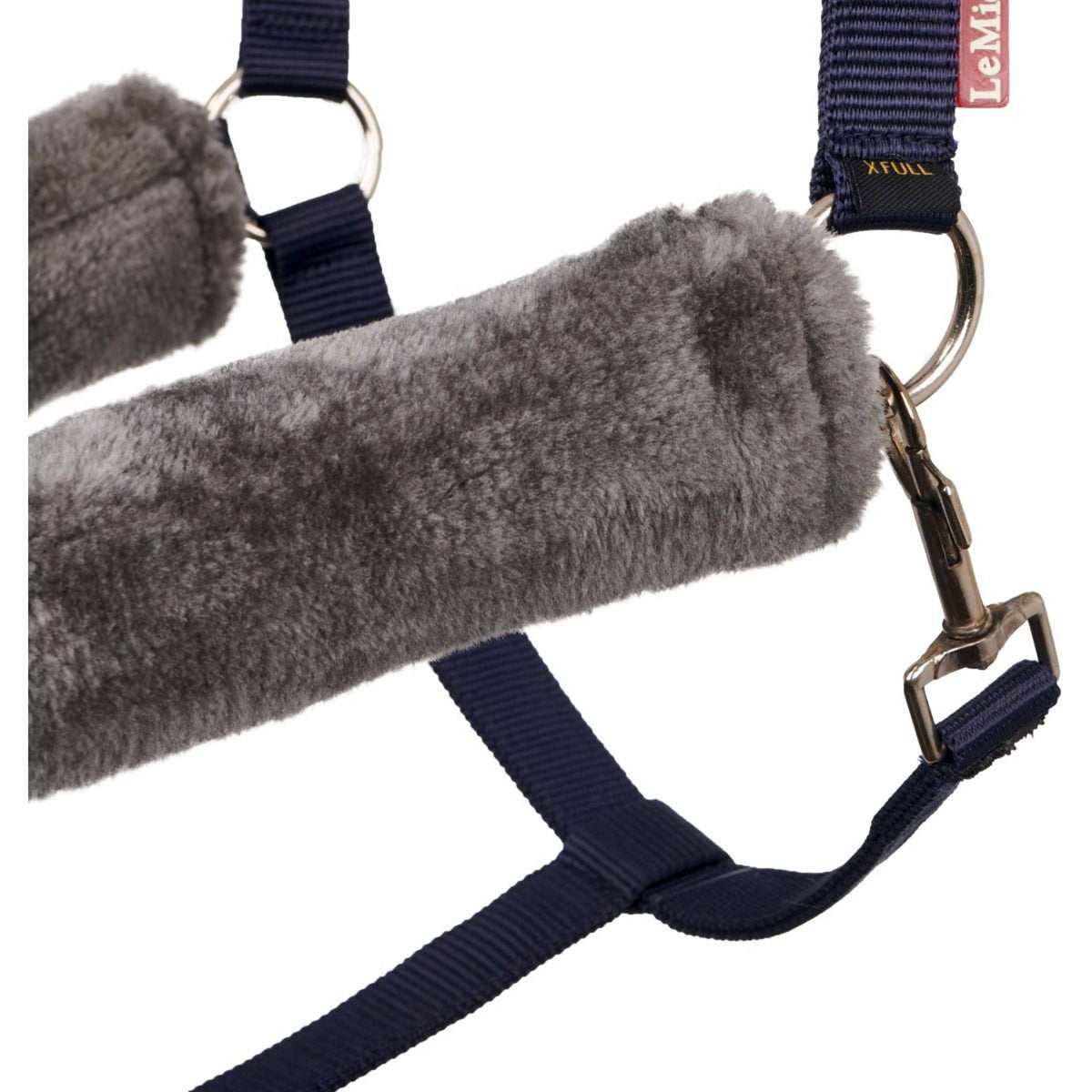 LeMieux Halter Comfort Fleece Navy/Grey Dots