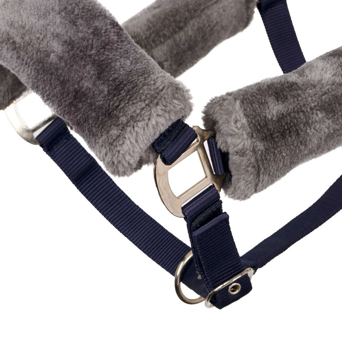 LeMieux Halter Comfort Fleece Navy/Grey Dots