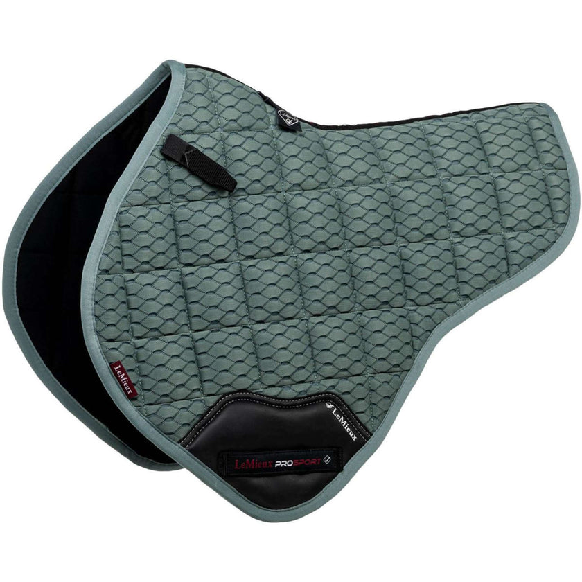 LeMieux Saddlepad Carbon Mesh Air Half Square CC Sage