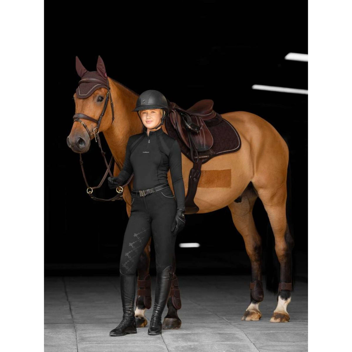 LeMieux Saddlepad Crystal Suede Close Contact Brown